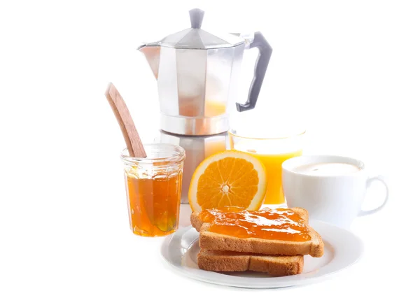 Pane tostato con marmellata di arance — Foto Stock