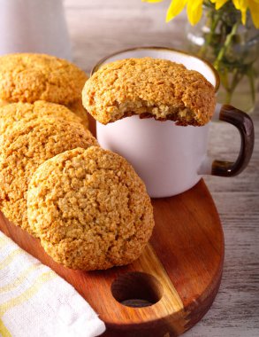 Hindistan cevizi ve yulaflı ev yapımı kurabiyeler