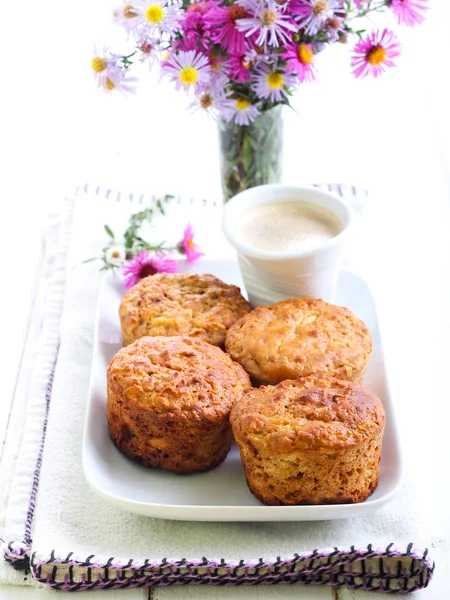 Muffin di farina d'avena di mele — Foto Stock