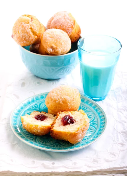 Donut çörekler jam — Stok fotoğraf