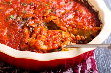 Sebze ve peynir fırında