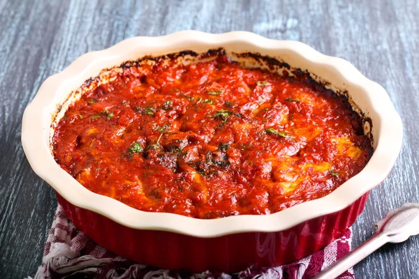 Hornear verduras y queso — Foto de Stock