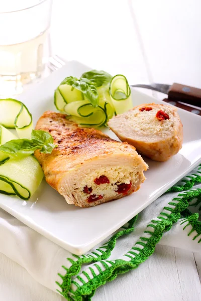 Chicken breast, served — Stock Photo, Image
