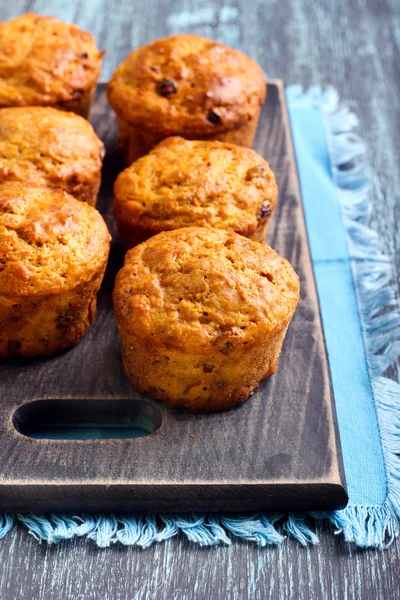 Fruit and nut homemade muffins Royalty Free Stock Photos