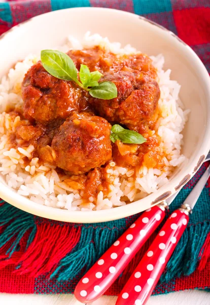 Meatballs in tomato sauce — Stock Photo, Image