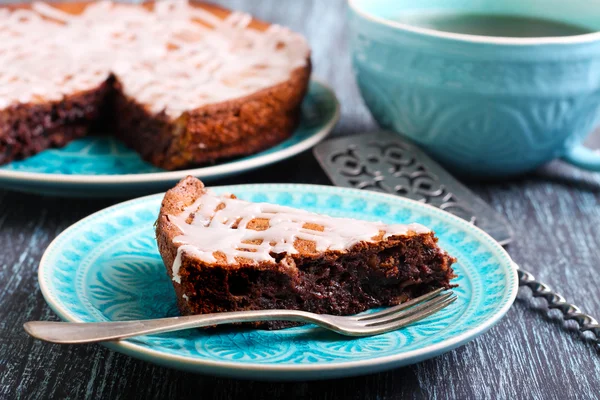 Chocolate fudge cake slice