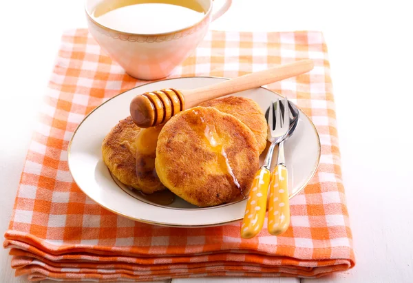 Frittelle di zucca con miele — Foto Stock