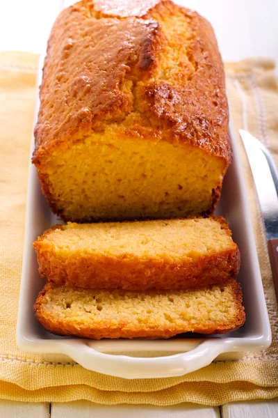 Cytrusowych polenta cake — Zdjęcie stockowe