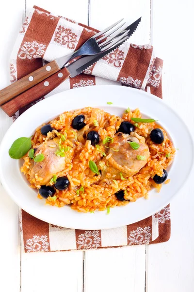 Kip en rijst casserole — Stockfoto
