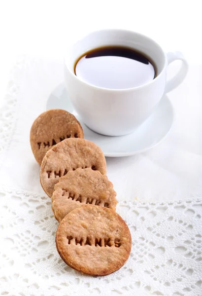 Cup of coffee and biscuits