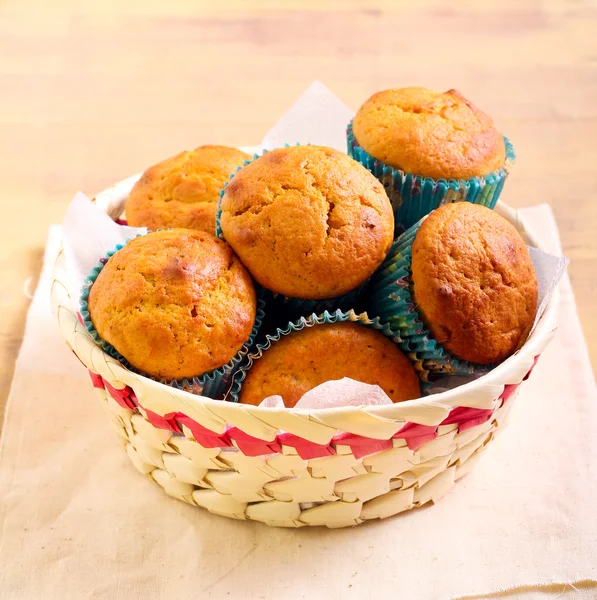 Pumpkin and pecan muffins — Stock Photo, Image