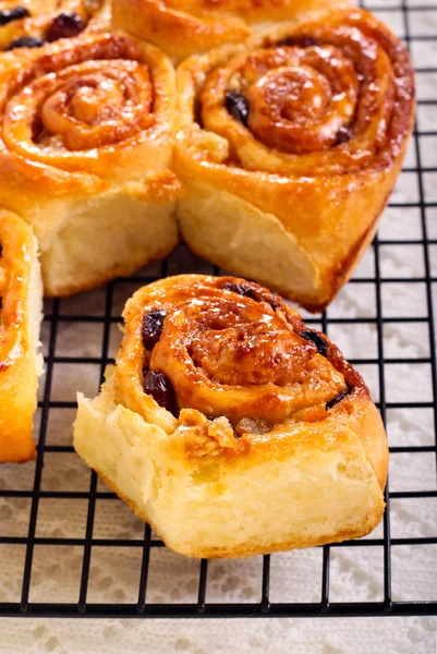 Russin och kanelbullar — Stockfoto