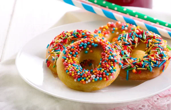 Mini donuts com polvilhas doces — Fotografia de Stock