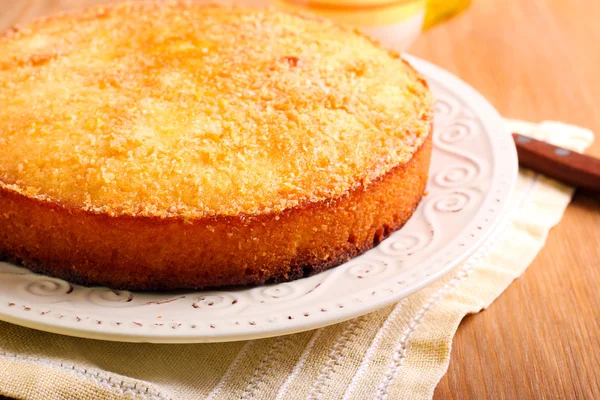 Coconut citrus syrup cake — Stock Photo, Image