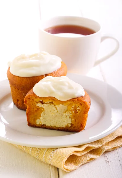 Pasteles de calabaza con relleno de queso — Foto de Stock