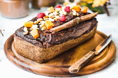 kabak ve buzlanma, vegan kek, Sonbahar ile çikolatalı kek