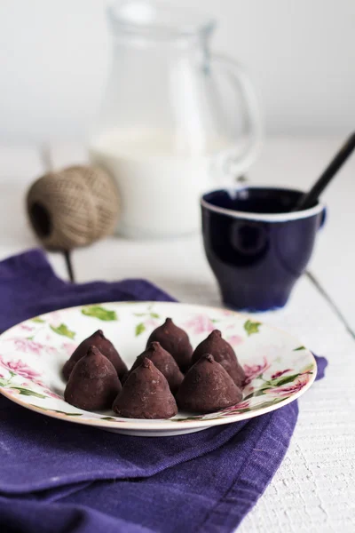 Şeker çikolata truffles — Stok fotoğraf