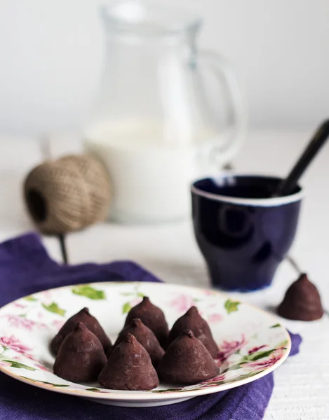Snoep chocolade truffels — Stockfoto