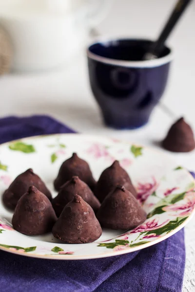 Şeker çikolata truffles — Stok fotoğraf
