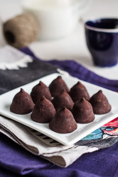 Şeker çikolata truffles — Stok fotoğraf