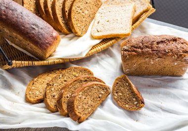 pişmiş ekmeği, çavdar ekmeği, Kepekli tahıl, rus dilimleri ürün yelpazesine