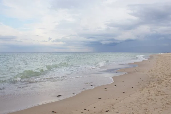 Calm relaxing landscape Sky and Baltic Sea Curonian Spit National Park UNESCO