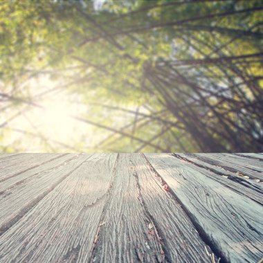 Landscap arka plan rötuş ormandaki vintage tarzı