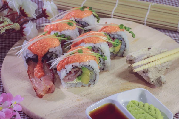 The make sushi roll at  home simple