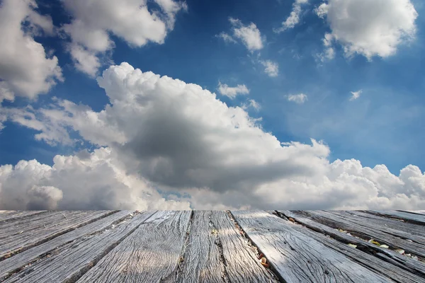 El fondo de los paisajes cielo azul con nubes retoque — Foto de Stock