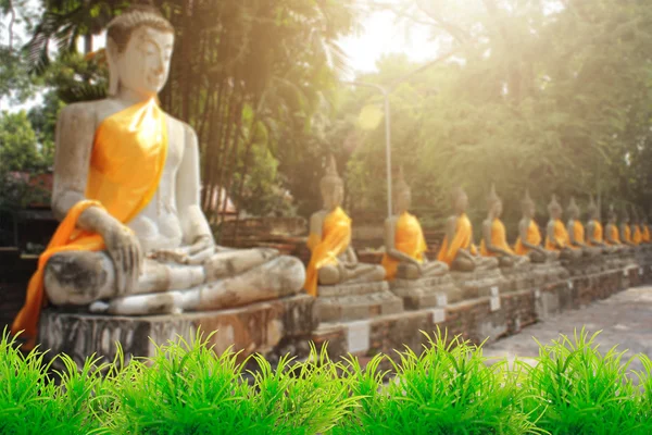 La belle statue de fond de bouddha en Thaïlande — Photo