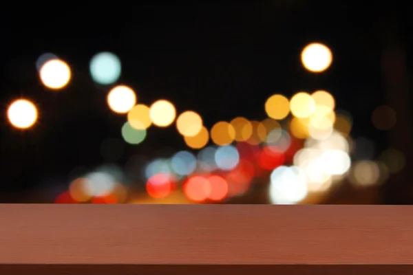 Mükemmel bir arka plan bokeh ve ahşap