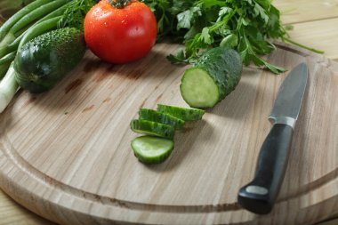 Vejetaryen yiyecekler. Taze yeşil sebze