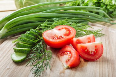 Vejetaryen yiyecekler. Taze yeşil sebze