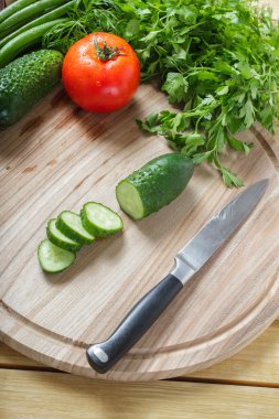 Vejetaryen yiyecekler. Taze yeşil sebze