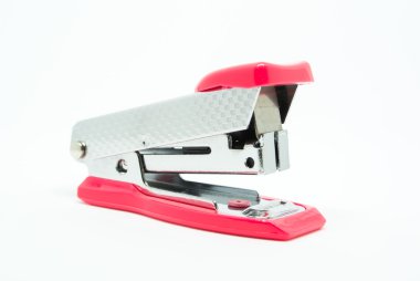 beyaz üzerine pembe zımba