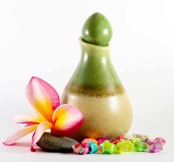 small green bottles spa