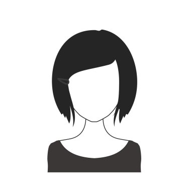 Siyah ve beyaz kadın avatar nr. 6