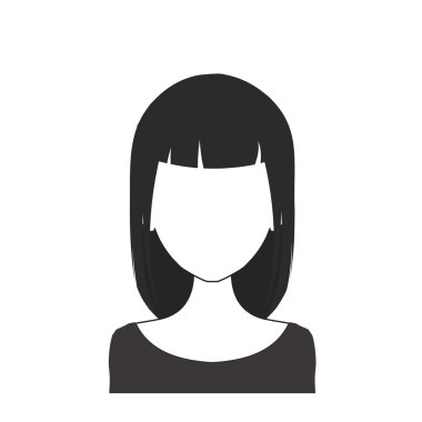 Siyah ve beyaz kadın avatar nr. 39