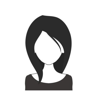 Siyah ve beyaz kadın avatar nr. 50