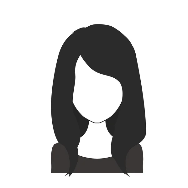 Femme noire et blanche avatar nr. 24 ans — Image vectorielle