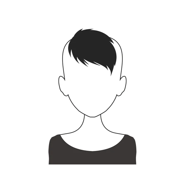 Femme noire et blanche avatar nr. 25 ans — Image vectorielle