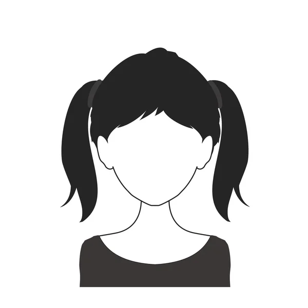 Femme noire et blanche avatar nr. 33. — Image vectorielle