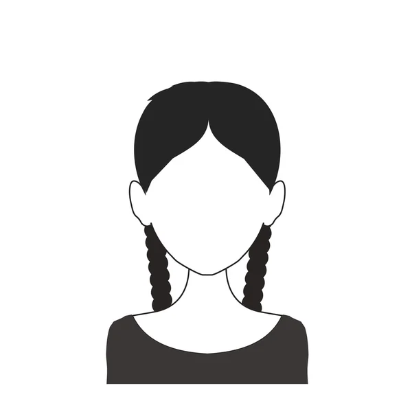 Femme noire et blanche avatar nr. 36 ans — Image vectorielle