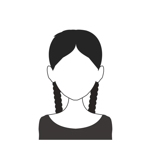 Mujer blanca y negra avatar nr. 36 — Vector de stock