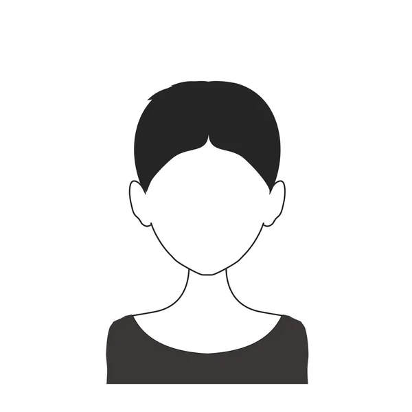 Mulher preta e branca avatar nr. 41 — Vetor de Stock