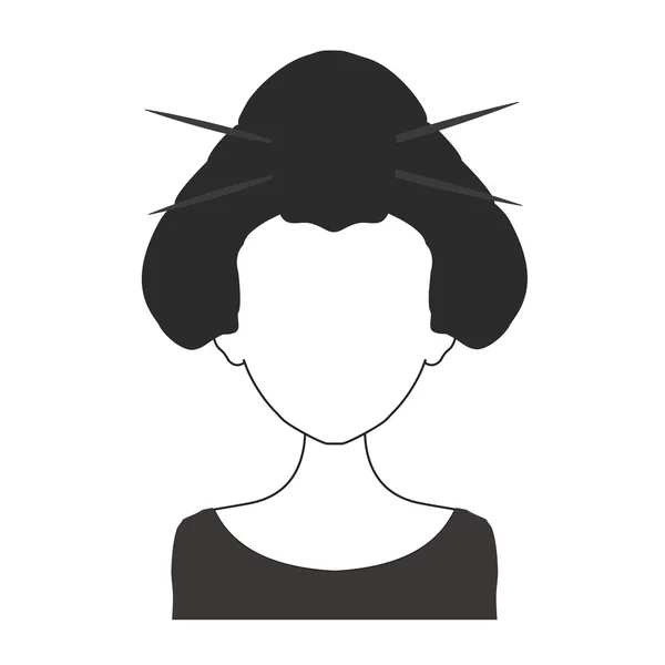 Mujer blanca y negra avatar nr. 49 — Vector de stock