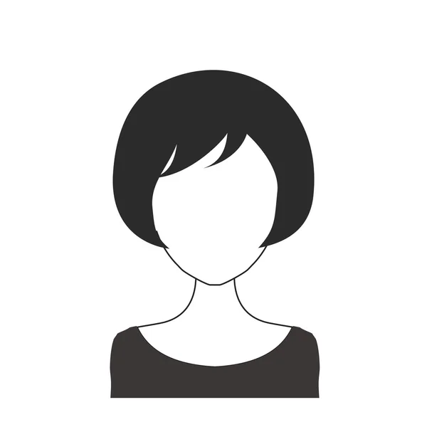 Femme noire et blanche avatar nr. 62 ans — Image vectorielle
