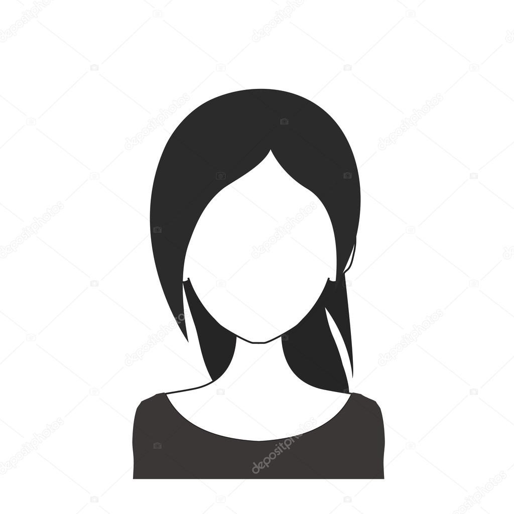 Black And White Woman Avatar Nr 52 Vector Image By C Agnessz Vector Stock