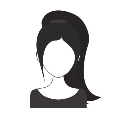 Siyah ve beyaz kadın avatar nr. 65