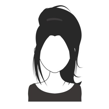 Siyah ve beyaz kadın avatar nr. 97